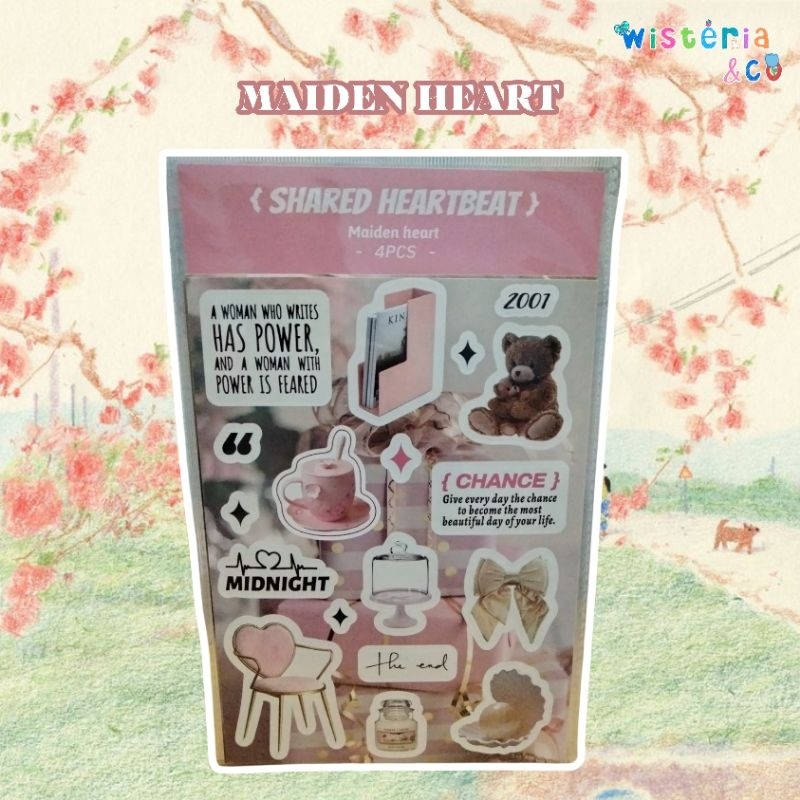 

maiden heart sticker set journaling jurnal decor scrapbook