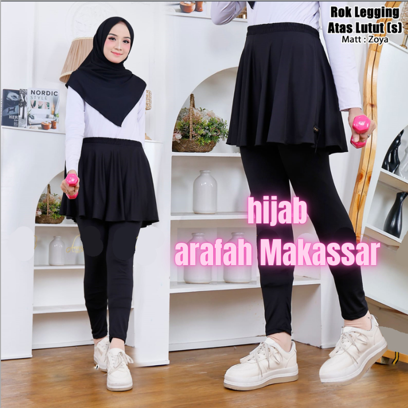 hijab makassar_Legging Rok Olahraga atas lutut Wanita Skirt Sport