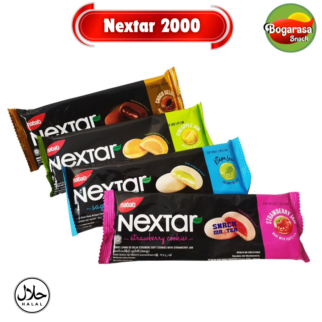 

Nabati NEXTAR Brownies 42 gr kemasan 2000 Choco Delight / Blueberry / Strawberry / PineApple