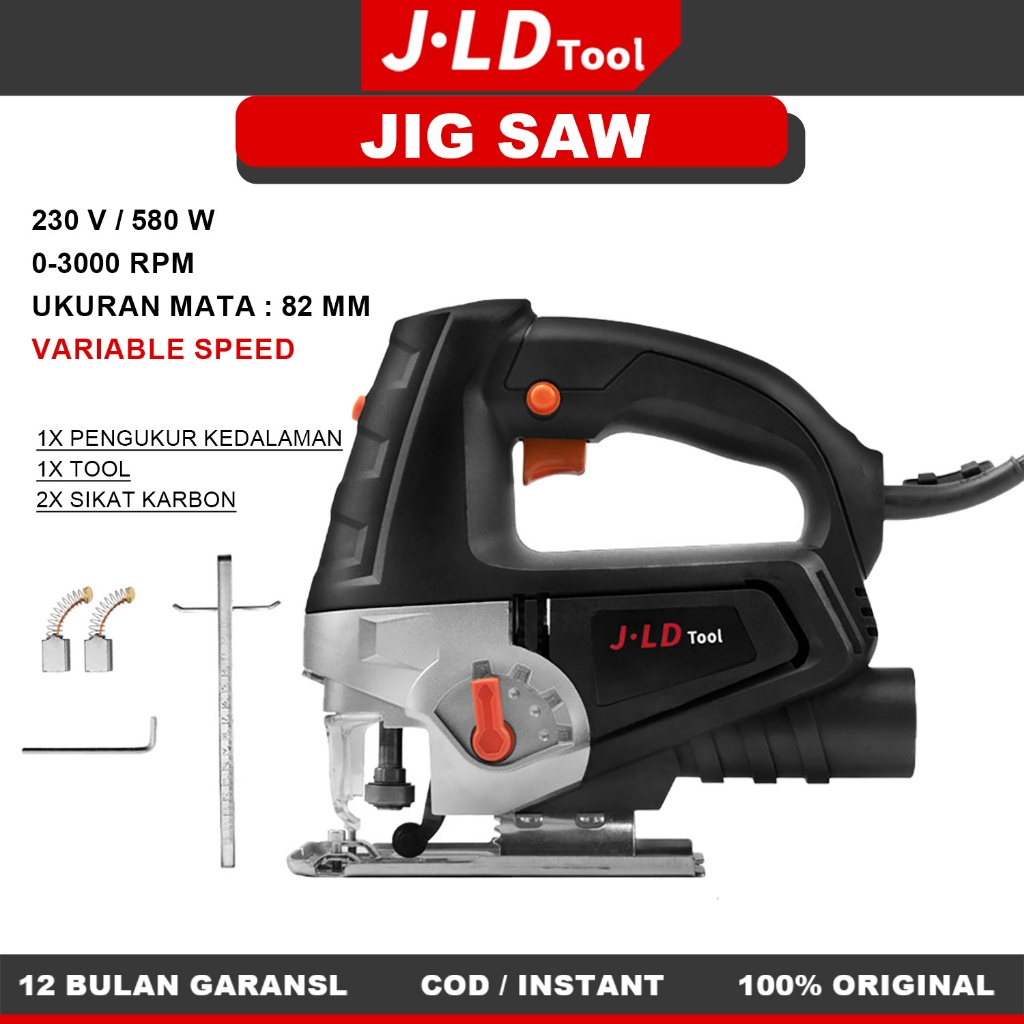 QH JLD Jig Saw Laser 580Watt Gergaji Listrik Mesin Potong Jigsaw jld tools Mesin Gergaji Ukir