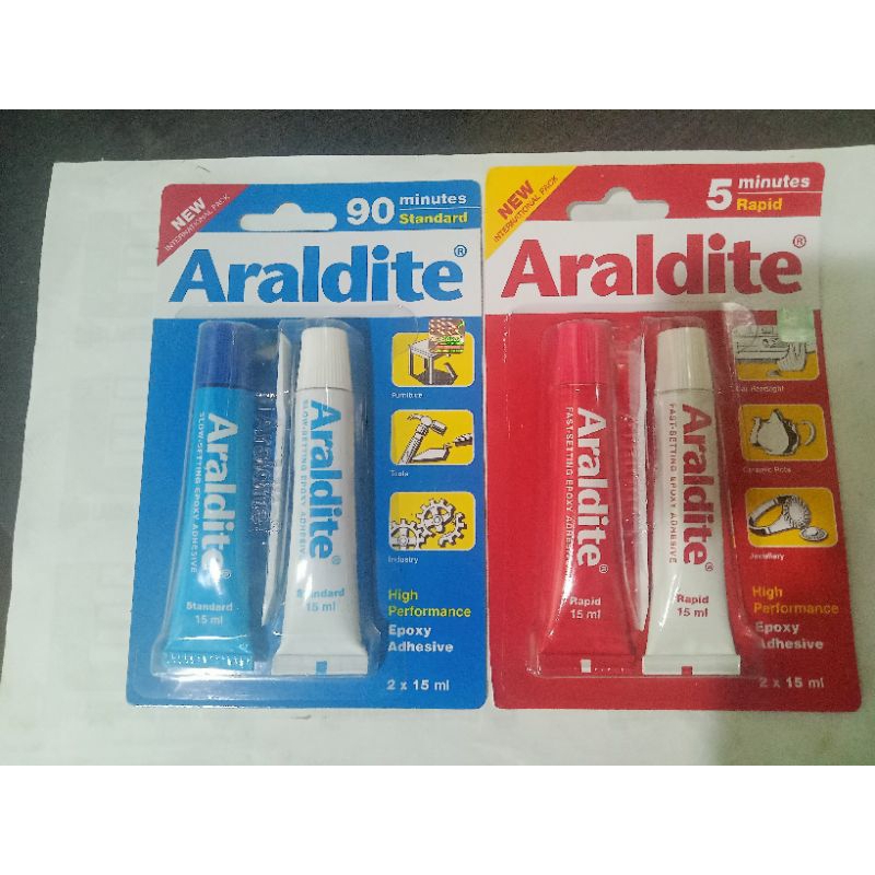 

Araldite Merah - Biru Lem Epoxy Bening 5 & 90 Menit 2x15ml