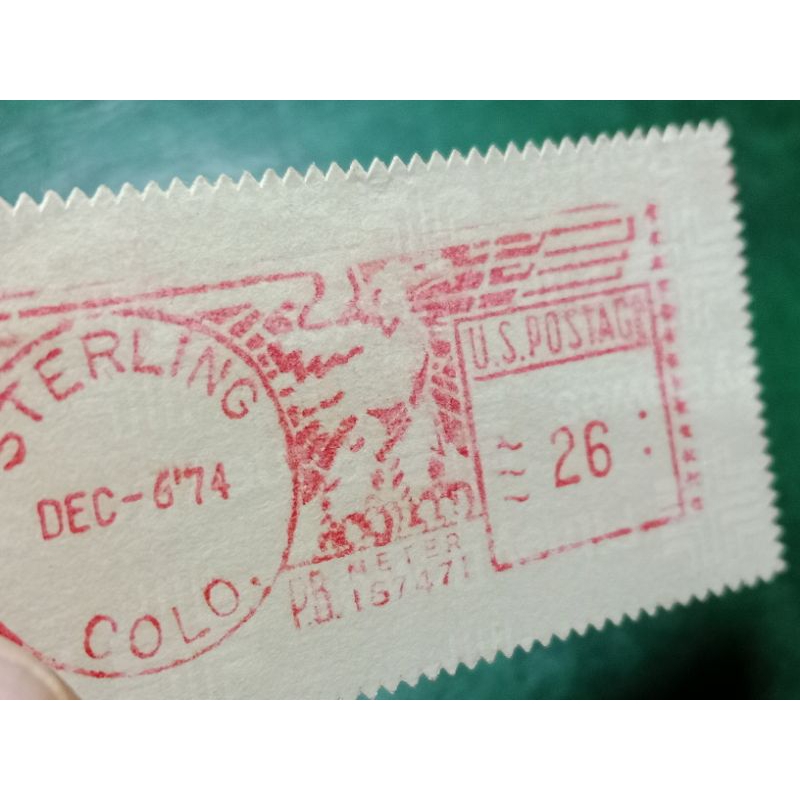 

Prangko USA meter stamp Tahun 1974