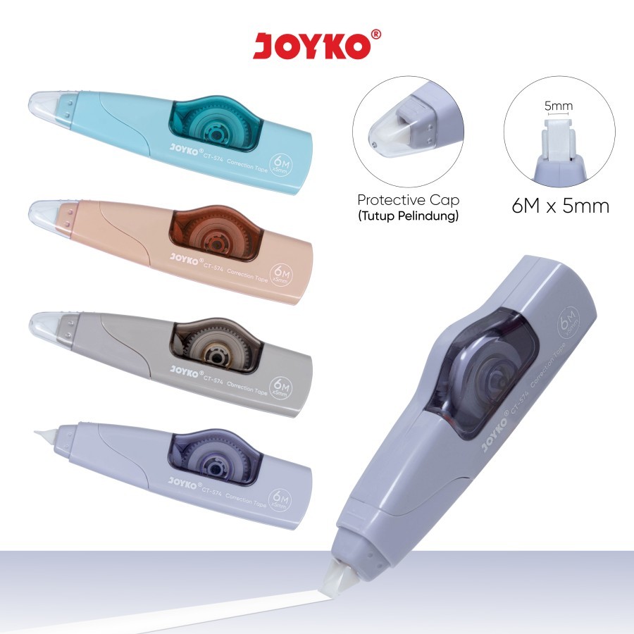 

Joyko CT-574 Pita Koreksi / Eraser / Penghapus / Tip Ex / Correction Tape Pastel Color