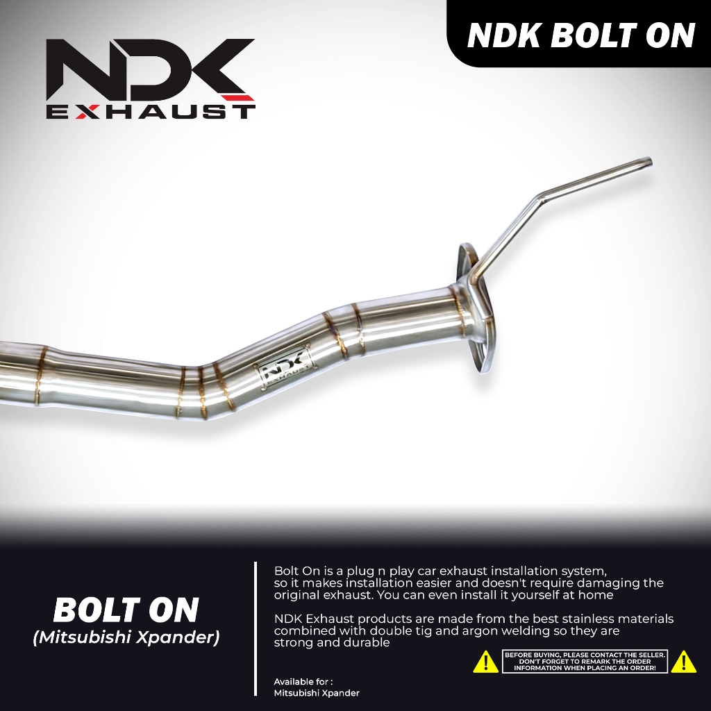 NDK EXHAUST BOLT ON UNTUK XPANDER 1.5 CC  KNALPOT MOBIL RACING