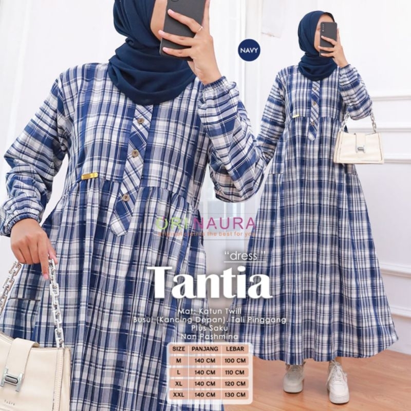 TANTIA Gamis Dres Katun Motif Terbaru Busui Ori Naura