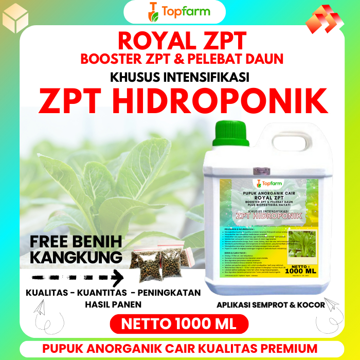 Pupuk Topfarm / Pupuk Untuk Hidroponik / Pupuk Hidroponik Set Lengkap /Pupuk Ab Mix Hidroponik 1 Lit