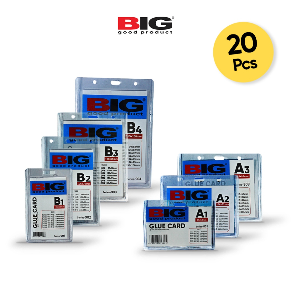 

(20PCS ) 1PACK ID CARD HOLDER BIG B1, B2, B3, B4, A1, A2, A3 ISI 20 PCS
