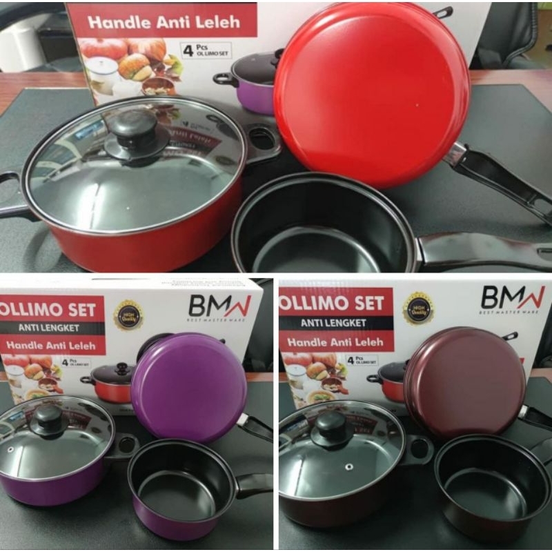 Panci Set BMW Aurora Teflon Set Aurora BMW 3 in 1