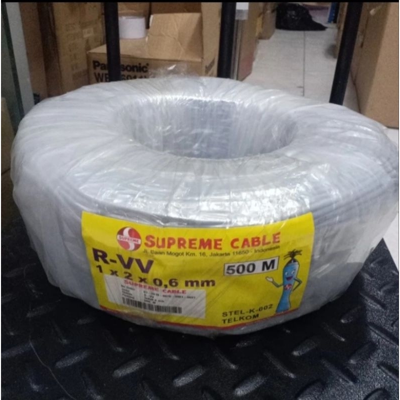 Kabel Telephone Supreme 1x2x0.6 isi 2 Meteran