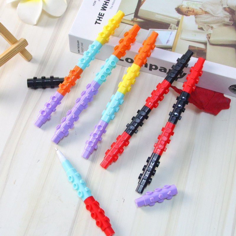

✨Sunshine Fancy✨ SELUSIN Pulpen Gel Model Lego Warna Warni / Building Block Pen
