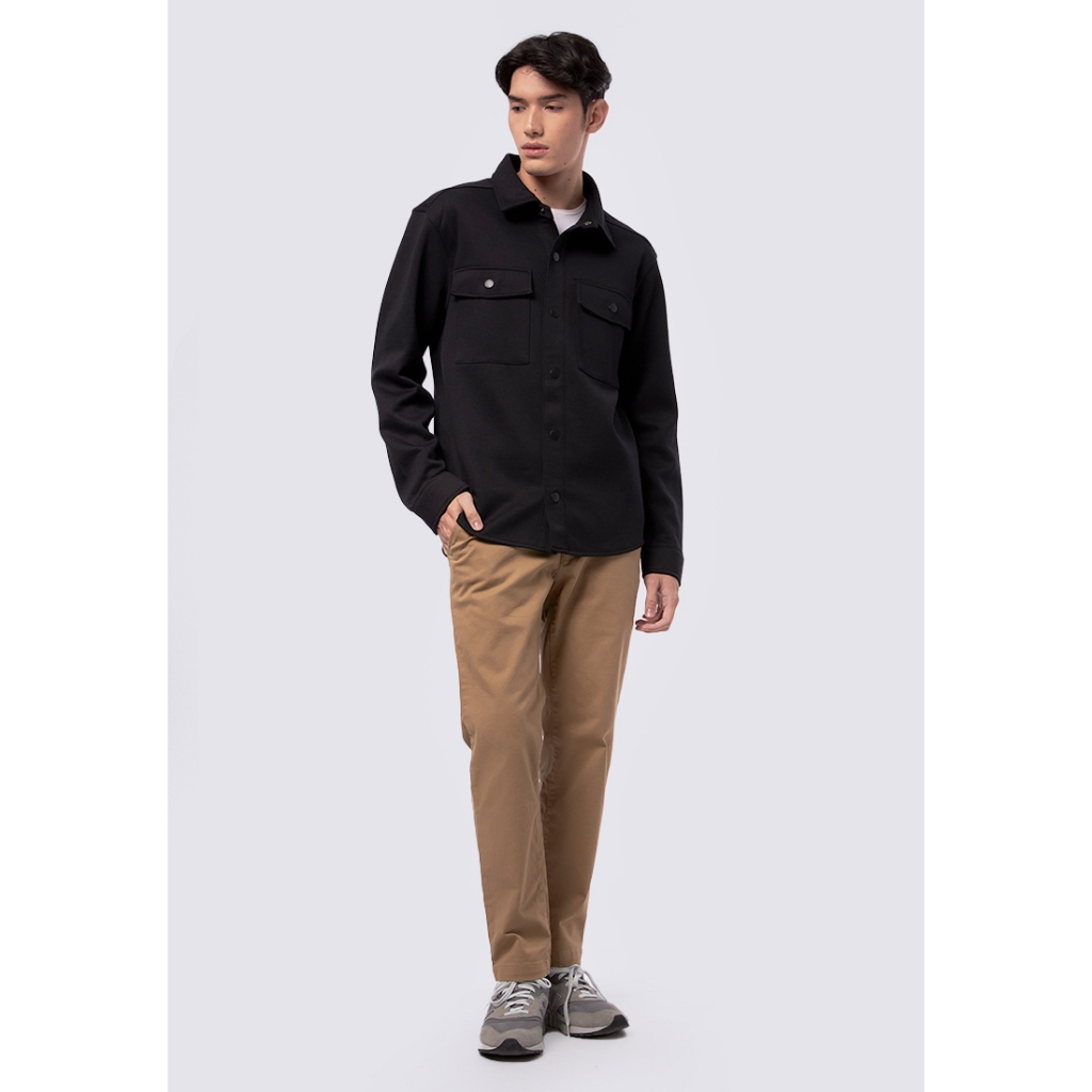 big sale executive loose jacket with snap button black