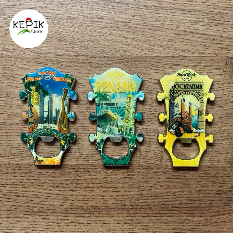 PRELOVED MAGNET HARD ROCK CAFE GUITAR HEAD BOTTLE OPENER KUALA LUMPUR / PENANG / HO CHI MINH
