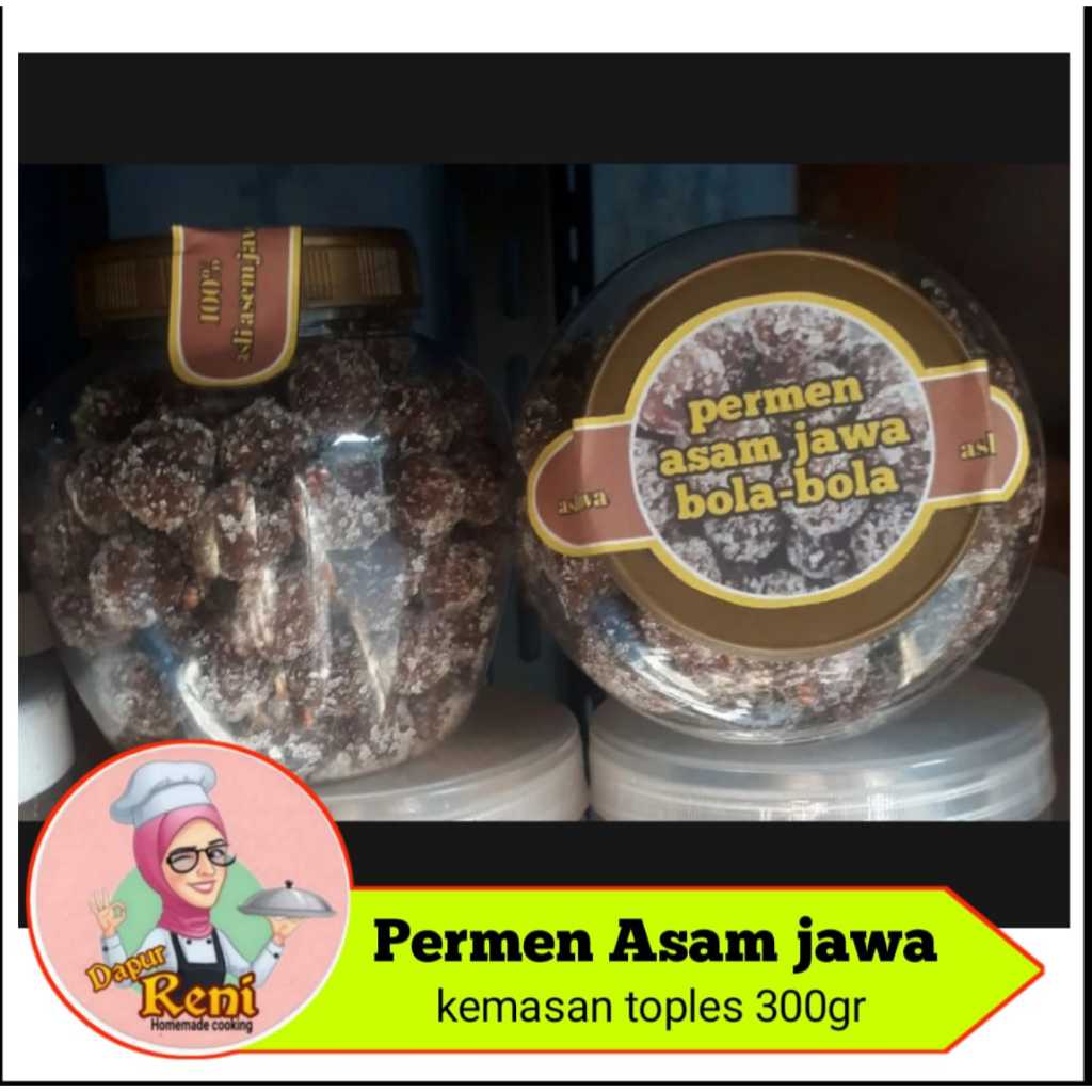 

Permen asam jawa bola bola kemasan toples genton 300 gr