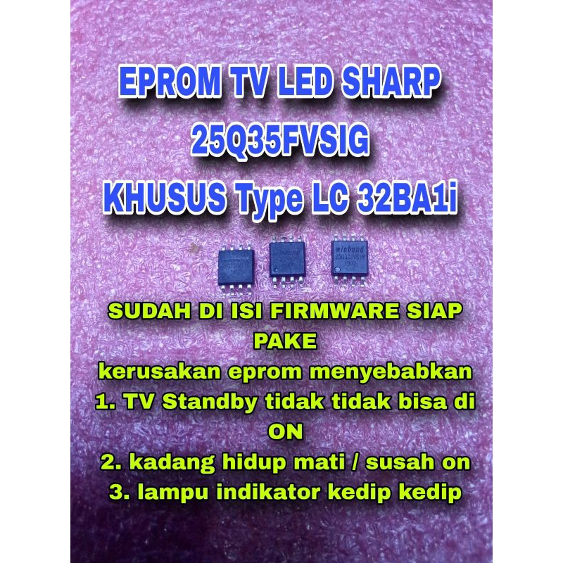 IC EPROM TV LED SHARP 32BA1I - IC EPROM TV LED SHARP 32BA1I