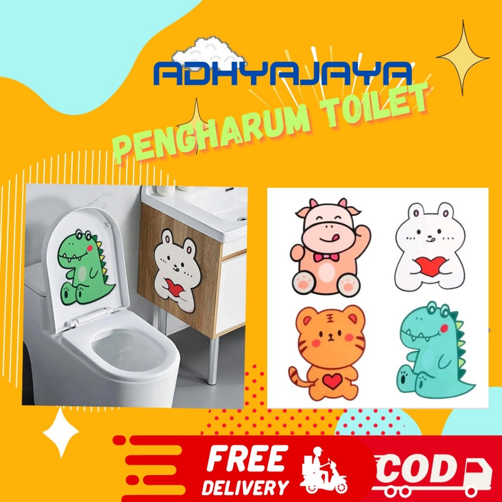 Stiker toilet | parfum toilet | pengharum toilet motif karakter / Pengharum ruangan