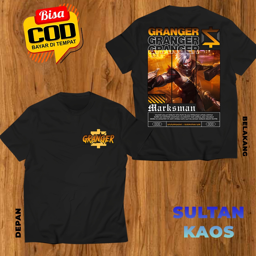 KAOS DEWASA GAME MOBA GRANGER DOOMSDAY TERMINATOR  BAJU ML GRANGER MARKSMAN TSHIRT MLBB BISA REQUEST