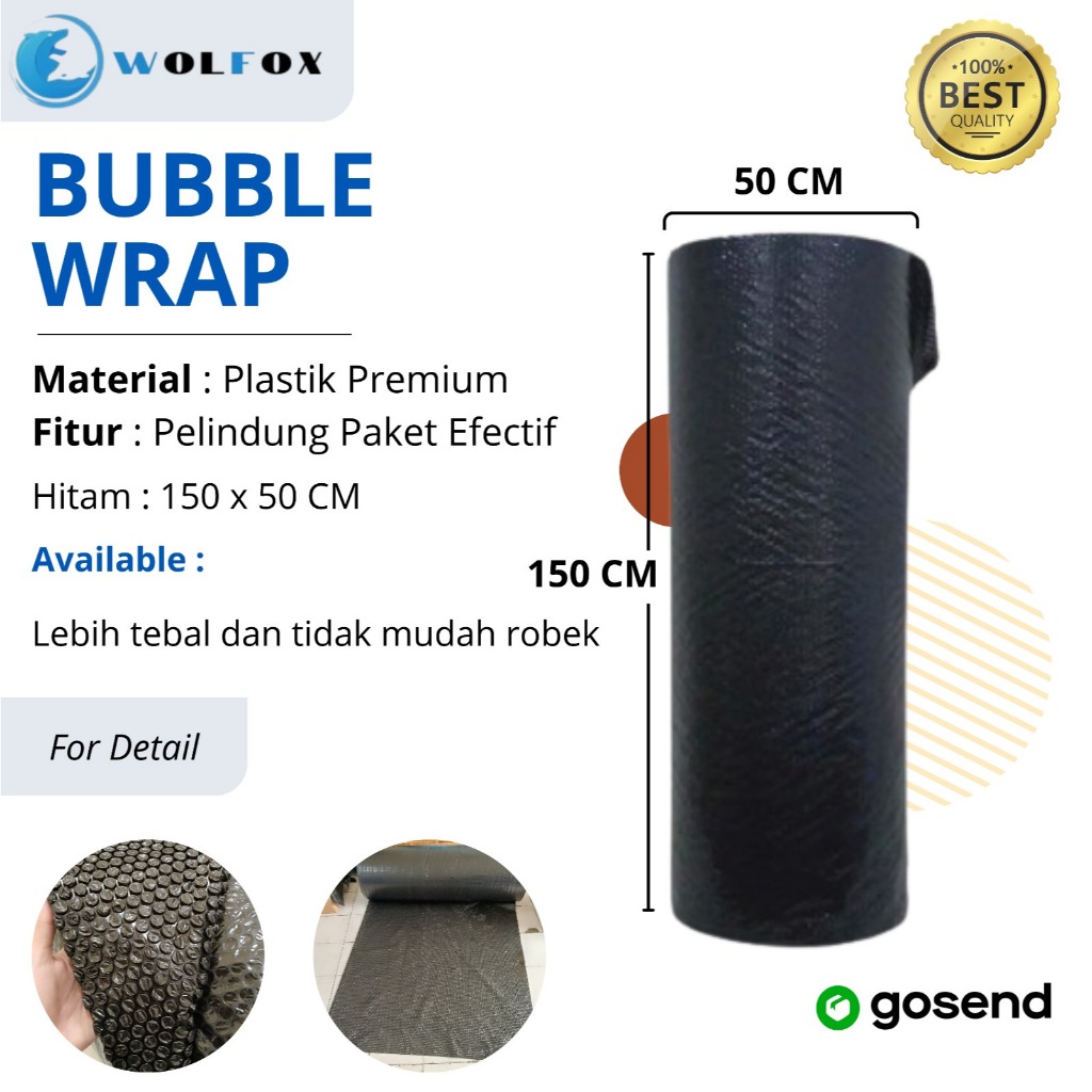 

KHUSUS GOSEND BUBBLE WRAP UKURAN 125 CM X 50 METER KUALITAS TERBAIK