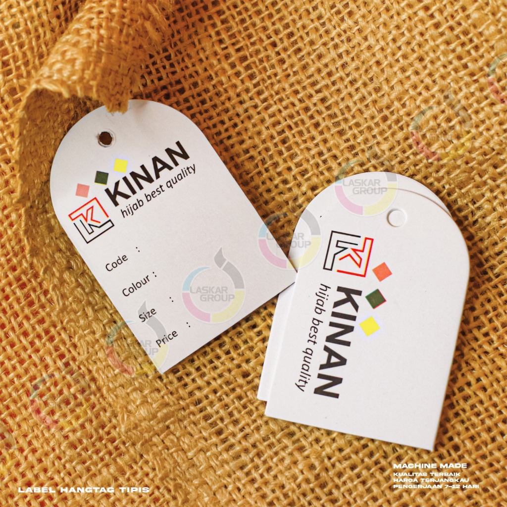 

Hang Tag 100 pcs Hang tag custom Hang Tag Laminasi Glosy/Dof Label Baju Custom 100 pcs Label Hijab