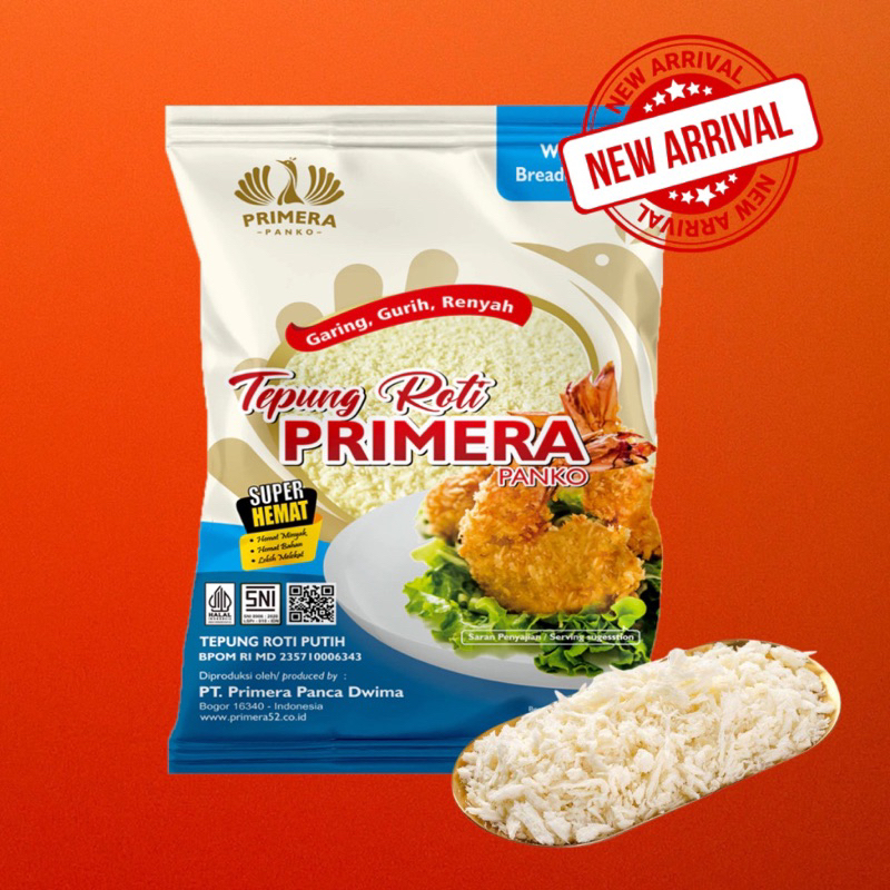 

PRIMERA PANKO, Tepung Roti Econa warna Putih 900gr
