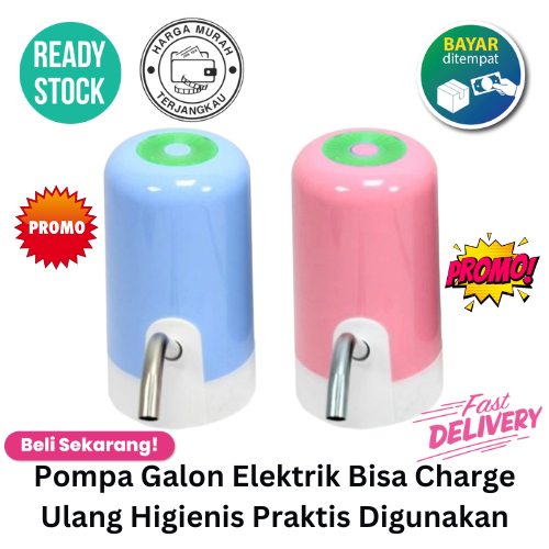 [BISA COD] PROMO Pompa Galon Elektrik Bisa Charge Ulang Higienis Praktis Digunakan Pompa Otomatis Po