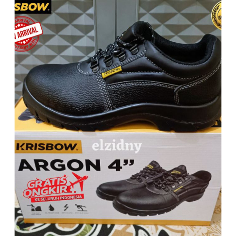 Sepatu Safety Krisbow Argon 4" ORIGINAL 100% | Safety Shoes Krisbow | Sepatu Krisbow Ujung Besi