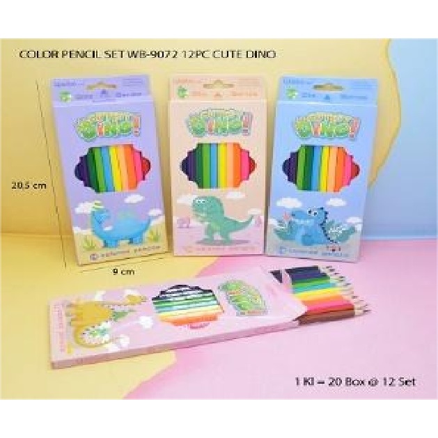 

WEIBO COLOR PENCIL ISI 12 - PENCIL WARNA MOTIF LUCU