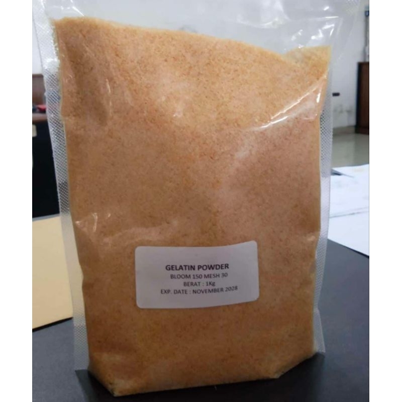 

Gelatine powder - bubuk 1 kg Bloom 150 Mesh 30