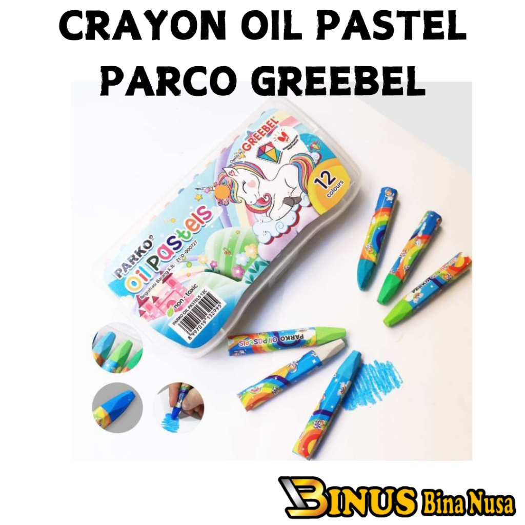 

Krayon pewarna 12 Warna Crayon OIL PASTEL PARCO GREEBEL