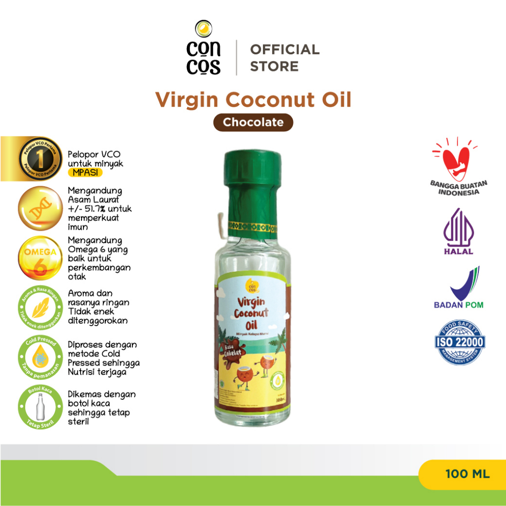 

CONCOS VIRGIN COCONUT OIL MINYAK KELAPA MURNI 100ml / 250Ml