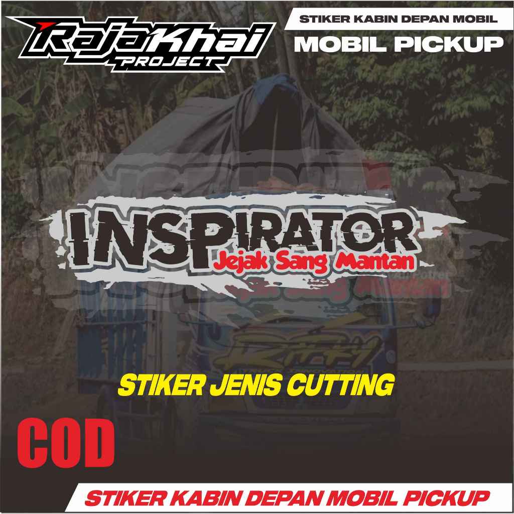 Stiker Mobil Jejak Sang Mantan - Stiker Mobil Truk - Stiker Mobil Pickup - Stiker Kabin Depan Mobil