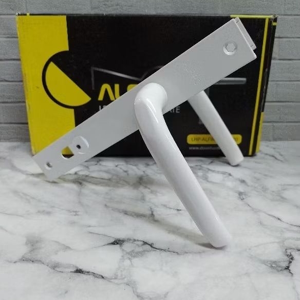 handle alumunium kunci pintu rumah warna putih/gagang pintu rumah pintu alumunium handle only