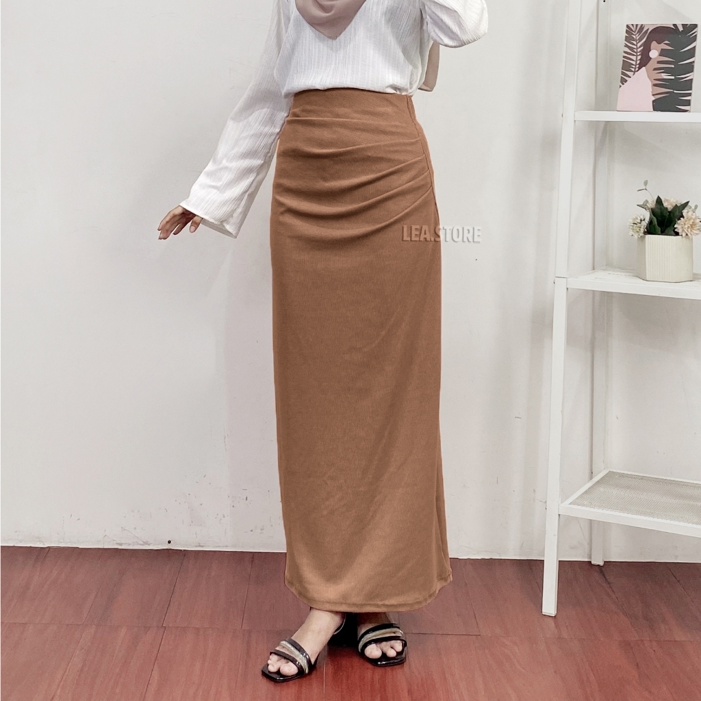 YEON LONG SKIRT / SKIRT ROK KNIT / ROK PANJANG WANITA LONG KNIT SKIRT