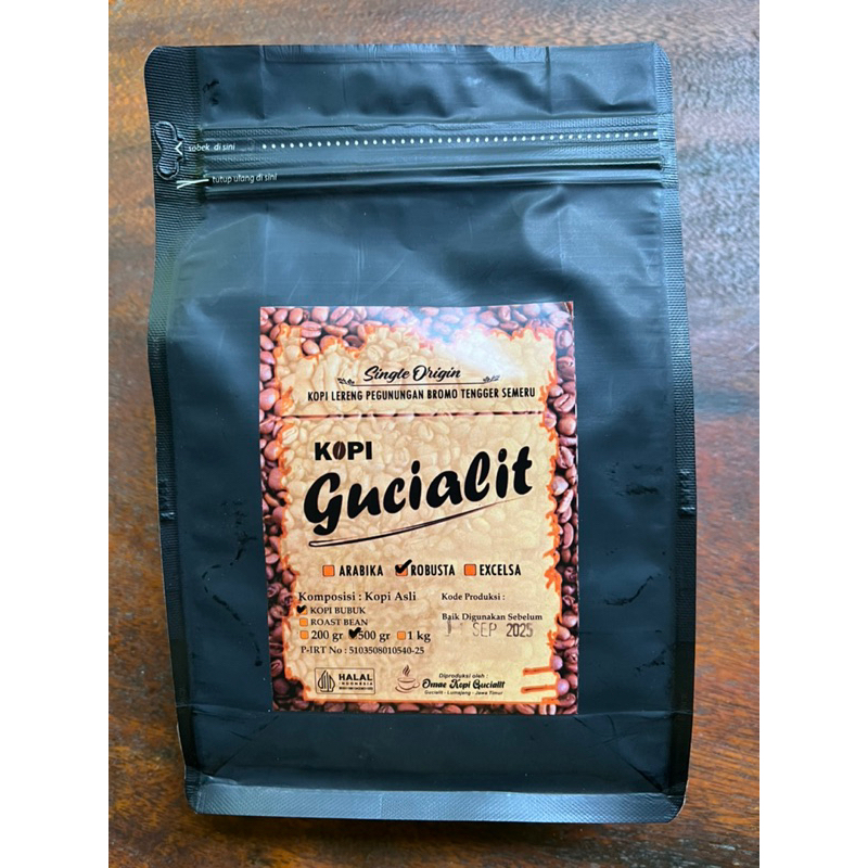 

Kopi Robusta Gucialit, Single Origin Lereng Semeru, Bubuk Halus (Fine) 500 gram