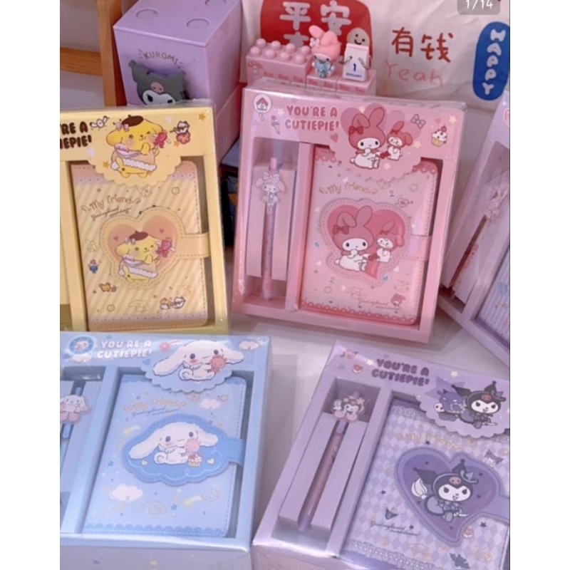 

Lovely- Notebook set sanrio / Jurnal set sanrio / Buku diary set sanrio