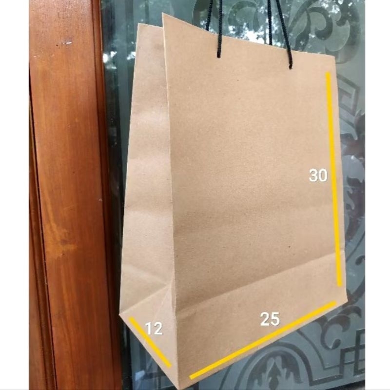 

Paperbag 25x30x12cm Polos Coklat Tas Kertas Kado Pigor