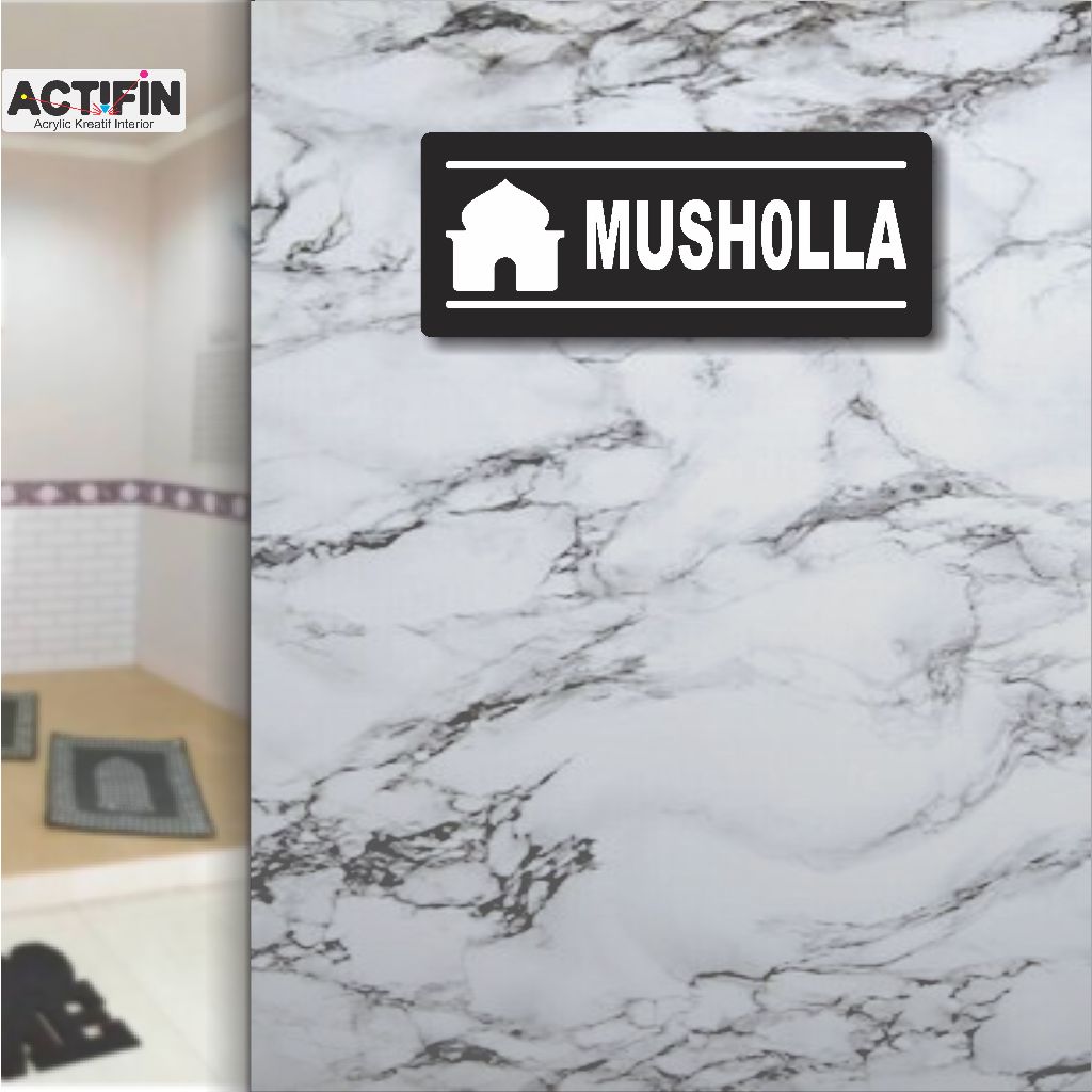 Sign Akrilik Musholla Timbul 3D |  Papan Akrilik Musholla Timbul