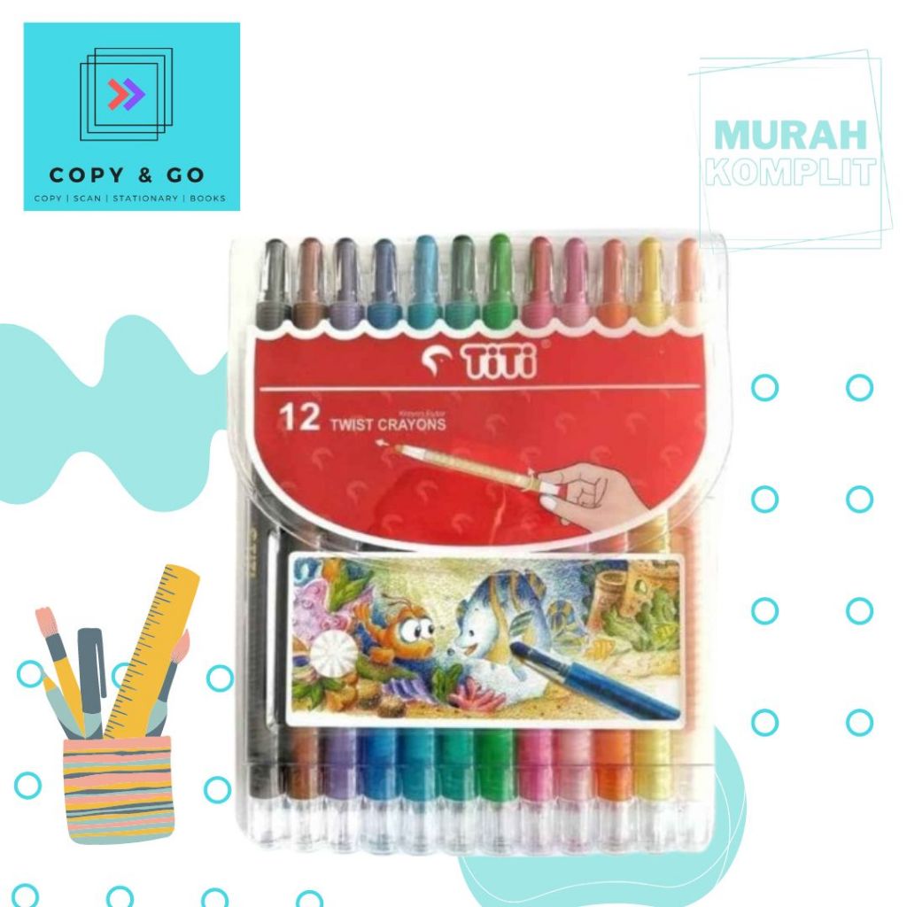 

crayon titi putar warna warni murah