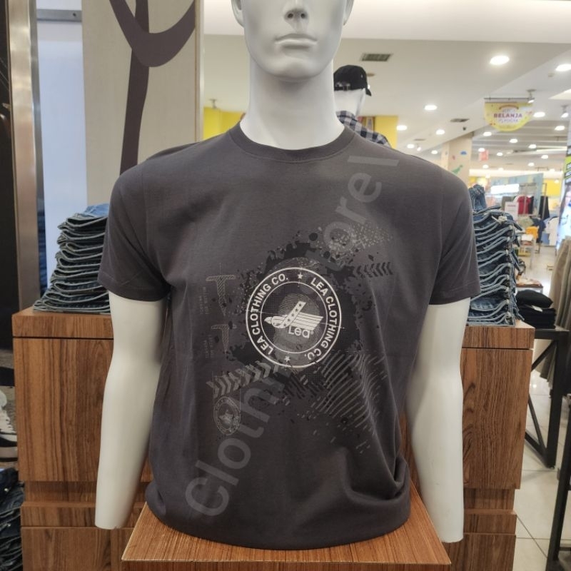 LEA ORIGINAL kaos pria lengan pendek abu 231.02.EA.82