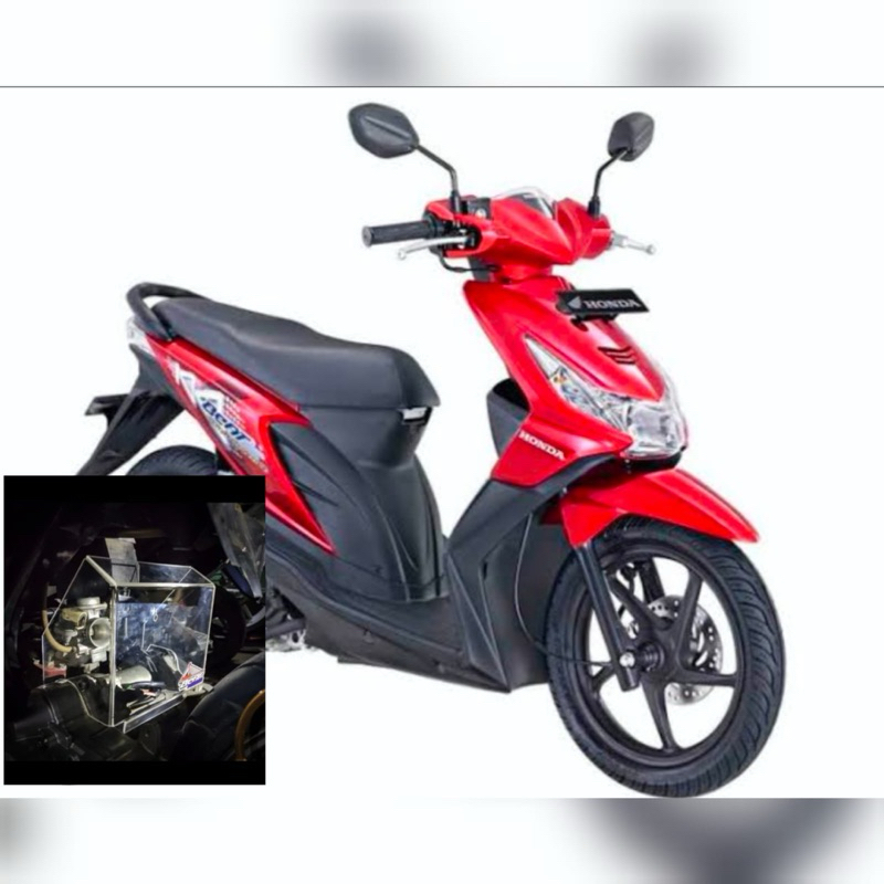 Tabokan filter karbu akrilik beat karbu scoopy karbu akrilik 3mili bening