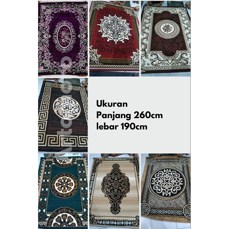 (MOTIF RANDOM) Karpet/Permadani Stardust/Super Shama/Moderno/Momento ukuran 190X260Cm