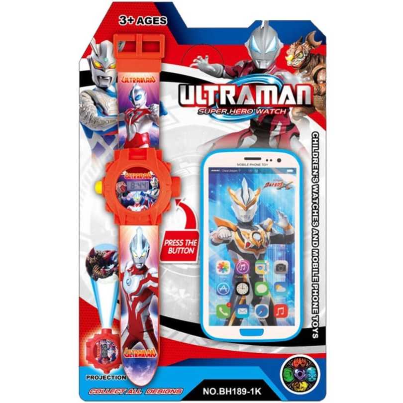 JAM TANGAN ANAK ANAK WANITA/PRIA KARAKTER LED PROYEKTOR + HANDPHONE/JAM TANGAN ANAK ANAK 1 SET/