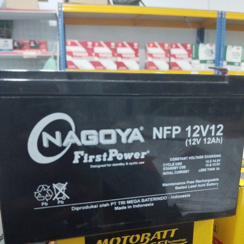 Baterai VRLA Nagoya 12V 12AH - Tahan Overcharge, Desain Tahan Lama