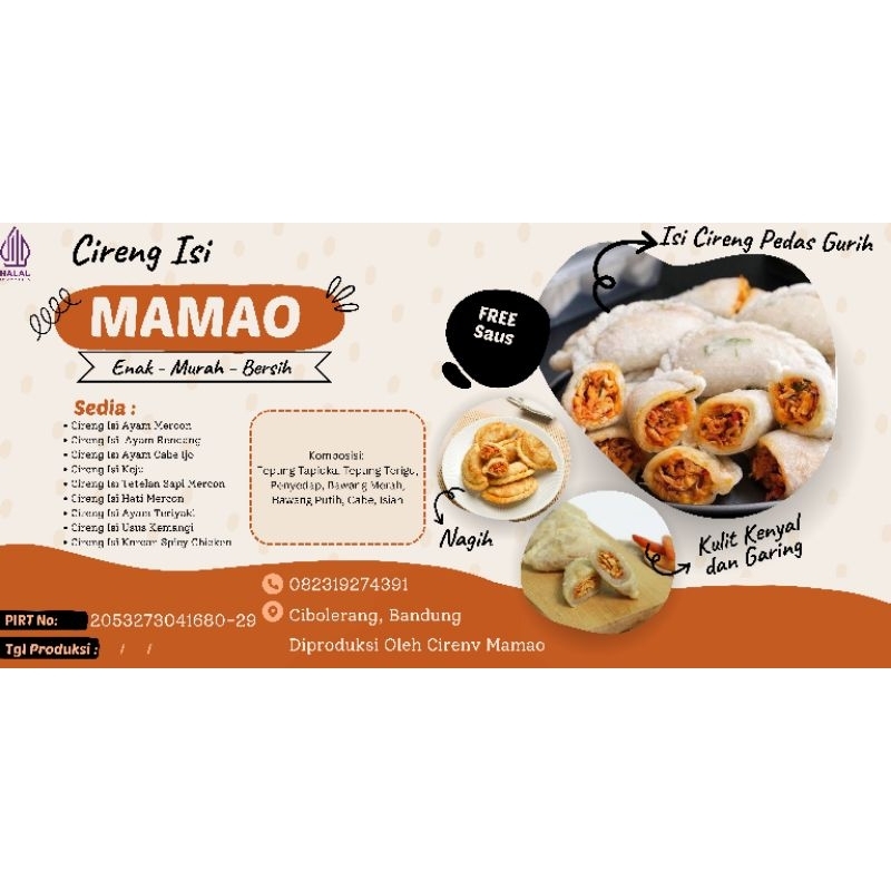 

Cireng Isi Ayam Teriyaki free chili oil