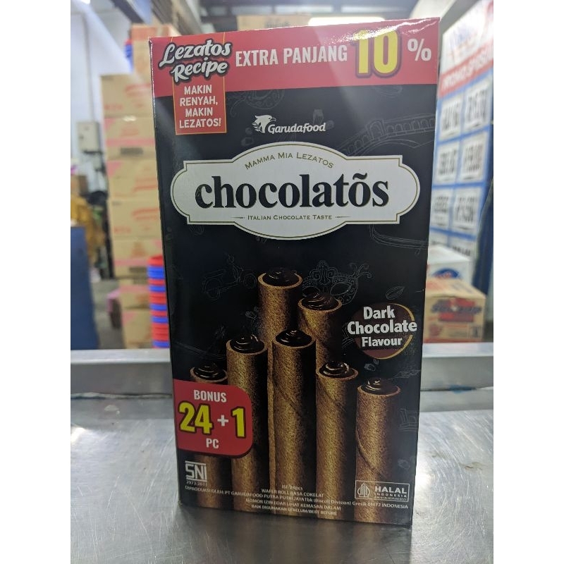 

GERY WAFER CHOCOLATOS DARK CHOCOLATE 1 BOX ISI 24+1 PCS