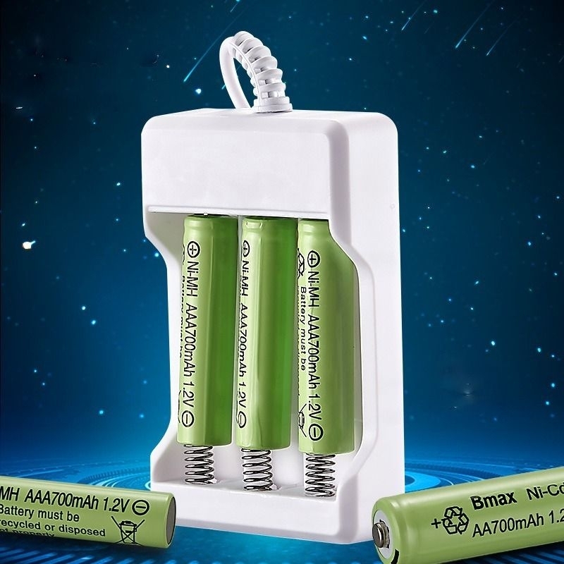 CHARGER BATERAI AA AAA 3 SLOT KABEL USB CHARGER BATTERY BATRE AA AAA BATERAI
