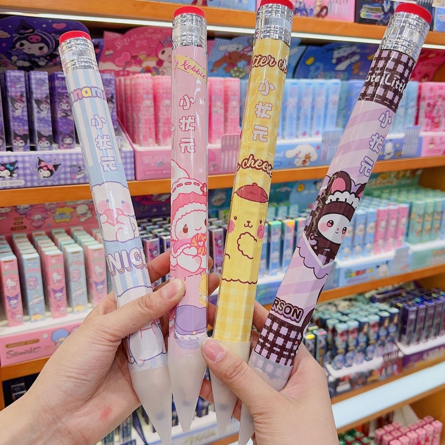 

KELUARAN TERBARU 33 CM PENSIL HB JUMBO SANRIO PENSIL BESAR CINNAMOROL KUROMI MELODY POCHA