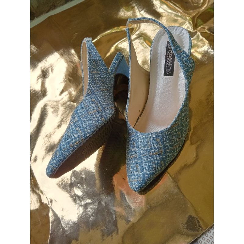 cuci gudang slop lancip korea heels wanita terbaru bahan premium elegand