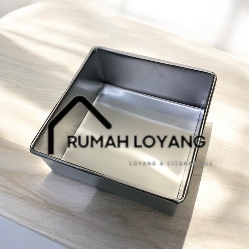 Loyang kotak / loayng bolu kotak tinggi 5 cm / 7 cm / loyang bolu kotak ukuran 8x8x7 /10x10x7/12x12x