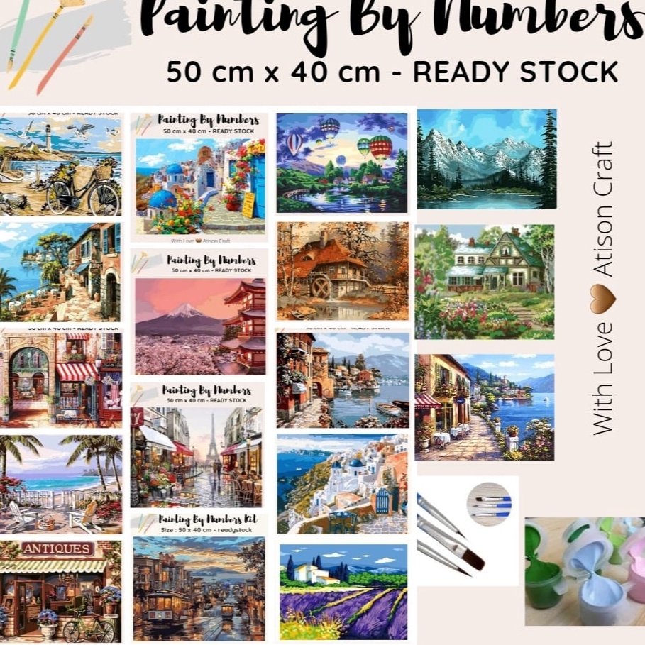 

SPECIAL PAINTING BY NUMBERS KIT ready jakarta ocean series