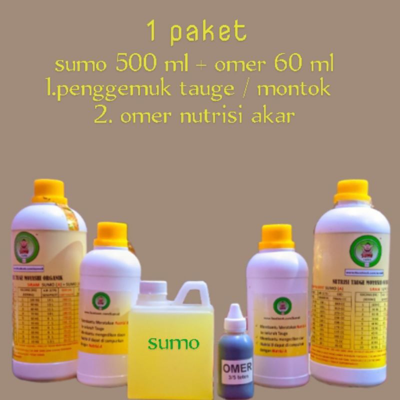 nutrisi tauge sumo 500ml+nutrisi tauge omer 60ml )
